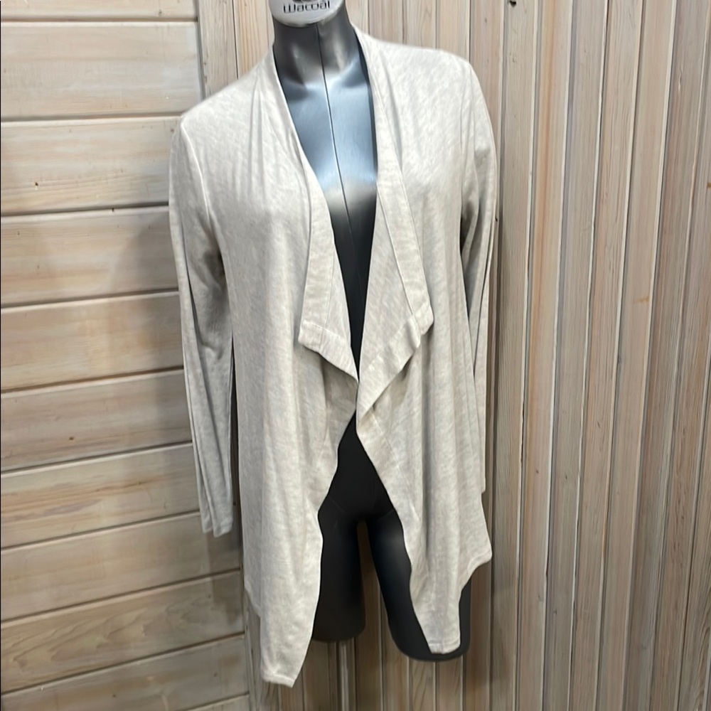 Ann Taylor Gray Waterfall Cardigan Sweater